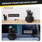 Colorful Tabletop Water Fountain with Light and Crystal Ball