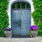 Large Antique Silver Round Garden Planter Pot