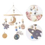 Wooden Star and Moon Baby Cot Mobile
