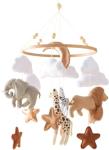 Wooden Animal Kingdom Baby Mobile with Wind Chime