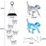 Solar Color Changing Dog Wind Chime Light