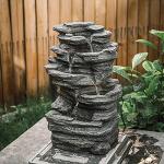 Cascading Tiered Water Fountain with LED Lights
