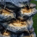 Warmiehomy Solar 5-Tier Rockery Water Fountain
