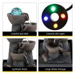 Colorful Tabletop Water Fountain with Light and Crystal Ball