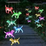Solar Color Changing Dog Wind Chime Light