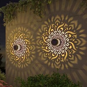 Solar Mandala Fence Lights - 2 Pack, Waterproof