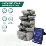 Warmiehomy Solar 5-Tier Rockery Water Fountain