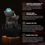 Colorful Tabletop Water Fountain with Light and Crystal Ball