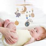 Wooden Star and Moon Baby Cot Mobile