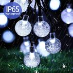 59Ft Solar LED Globe String Lights for Gardens