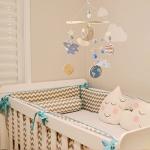 Wooden Star and Moon Baby Cot Mobile
