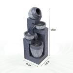 Solar 4-Tier Cascading Water Fountain with Lights