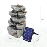 Warmiehomy Solar 5-Tier Rockery Water Fountain