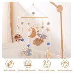 Wooden Star and Moon Baby Cot Mobile