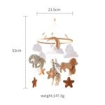 Wooden Animal Kingdom Baby Mobile with Wind Chime