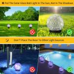 Solar Globe Lights - Waterproof Cracked Glass Balls