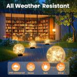 Solar Cracked Glass Ball Lights for Outdoor Decor