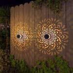 Solar Mandala Fence Lights - 2 Pack, Waterproof