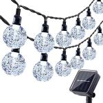 Moxled 36ft Solar String Lights with Crystal Balls
