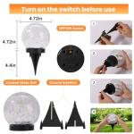 Solar Cracked Glass Ball Lights for Outdoor Decor