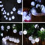 59Ft Solar LED Globe String Lights for Gardens