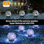 Solar Globe Lights - Waterproof Cracked Glass Balls