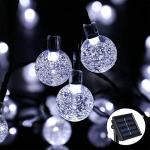 Moxled 36ft Solar String Lights with Crystal Balls