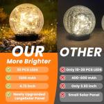 Solar Cracked Glass Ball Lights for Outdoor Decor