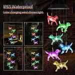 Solar Color Changing Dog Wind Chime Light