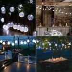 Moxled 36ft Solar String Lights with Crystal Balls
