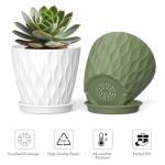 Colorful 6-Pack Plastic Plant Pots with Saucers