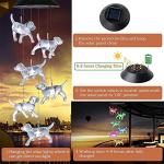 Solar Color Changing Dog Wind Chime Light
