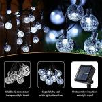 Moxled 36ft Solar String Lights with Crystal Balls