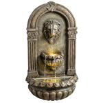 Rustic Brown Wall-Mounted 3-Tier Water Fountain