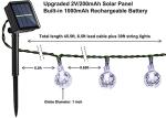 Moxled 36ft Solar String Lights with Crystal Balls