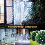 Solar Garden Net Lights with 200 LED Fairy Lights
