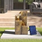 Solar 4-Tier Water Fountain with LED Lights