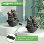 Indoor Water Fountain with LED Light and Elephant