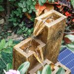 Solar 4-Tier Water Fountain with LED Lights