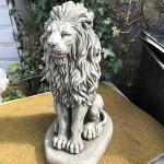 Large Upright Lion Stone Garden Statue