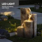 Solar 4-Tier Water Fountain with LED Lights