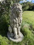 Large Upright Lion Stone Garden Statue