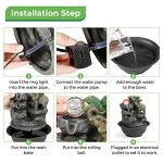 Indoor Water Fountain with LED Light and Elephant