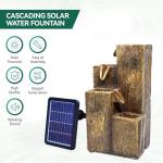 Solar 4-Tier Water Fountain with LED Lights