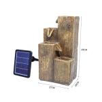 Solar 4-Tier Water Fountain with LED Lights