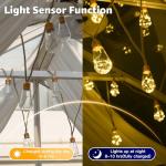 Solar Rope Lights with Remote for Outdoor Decor