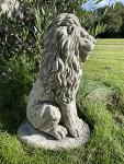 Large Upright Lion Stone Garden Statue