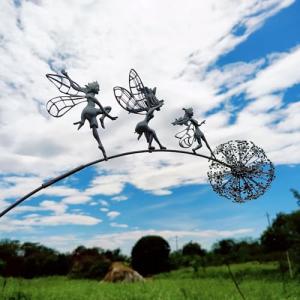 Dandelion Dance Stainless Steel Garden Art Sculpture