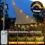 Solar Rope Lights with Remote for Outdoor Decor