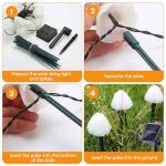 20 LED Solar Mushroom Garden Lights for Outdoors